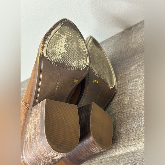 LUCKY BRAND Women’s Size 7.5 M Leather Side Zip Ankle Boots Wheat Tan - Picture 8 of 8